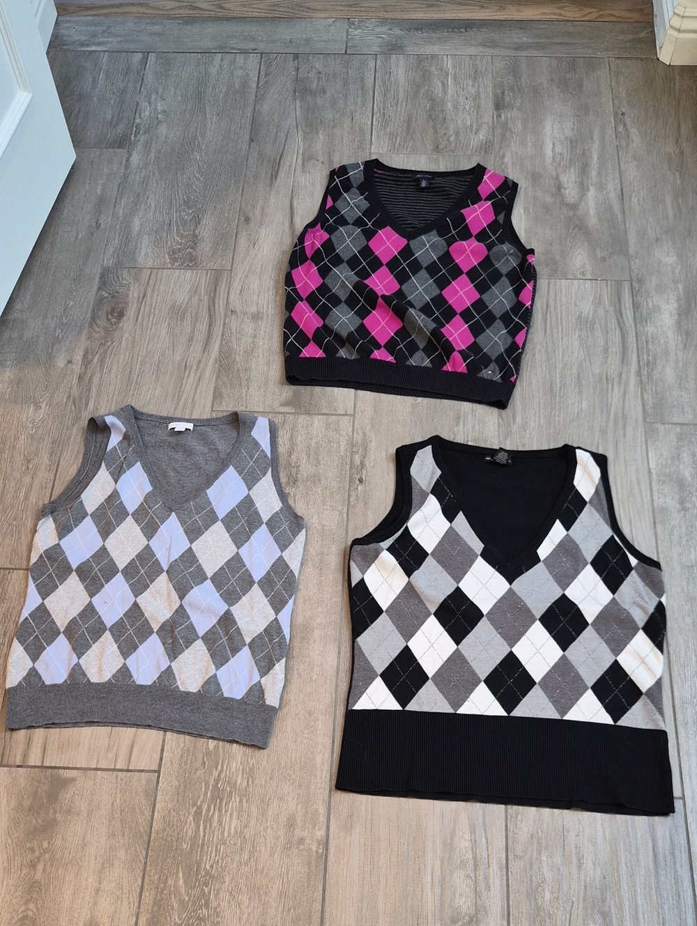 Tommy Hilfiger NY & Co Argyle Knit Vests - Set Of 3